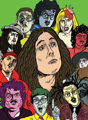 Weird  AL illustrations commissioned by FFWD Magazine - Brush and Ink. 2012.
