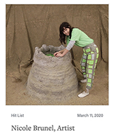 Screenshot from Every worm deserves a mantion video. Character wearing green patched pants and mountain dew shirt in a sand room is leaning on a concrete mound and grinning as if telling a stupid joke to the camera.